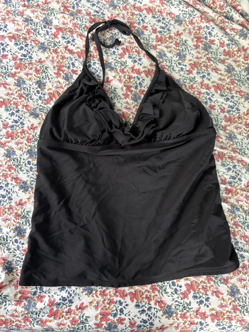 Old Navy Black Halter Tankini Swim Top